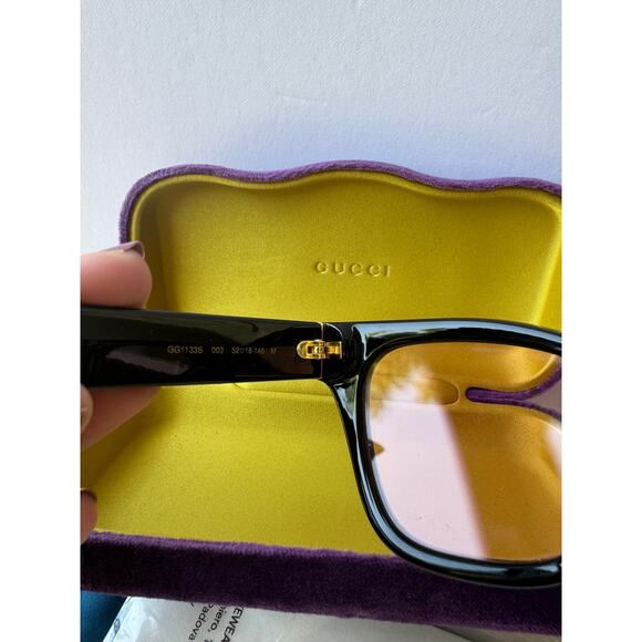 Gucci Retro Black Pink / Purple Sunglasses main image 6